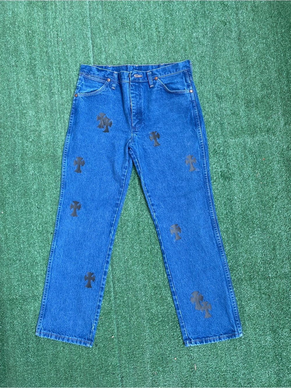 Denim cross jeans
